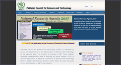 Desktop Screenshot of pcst.org.pk